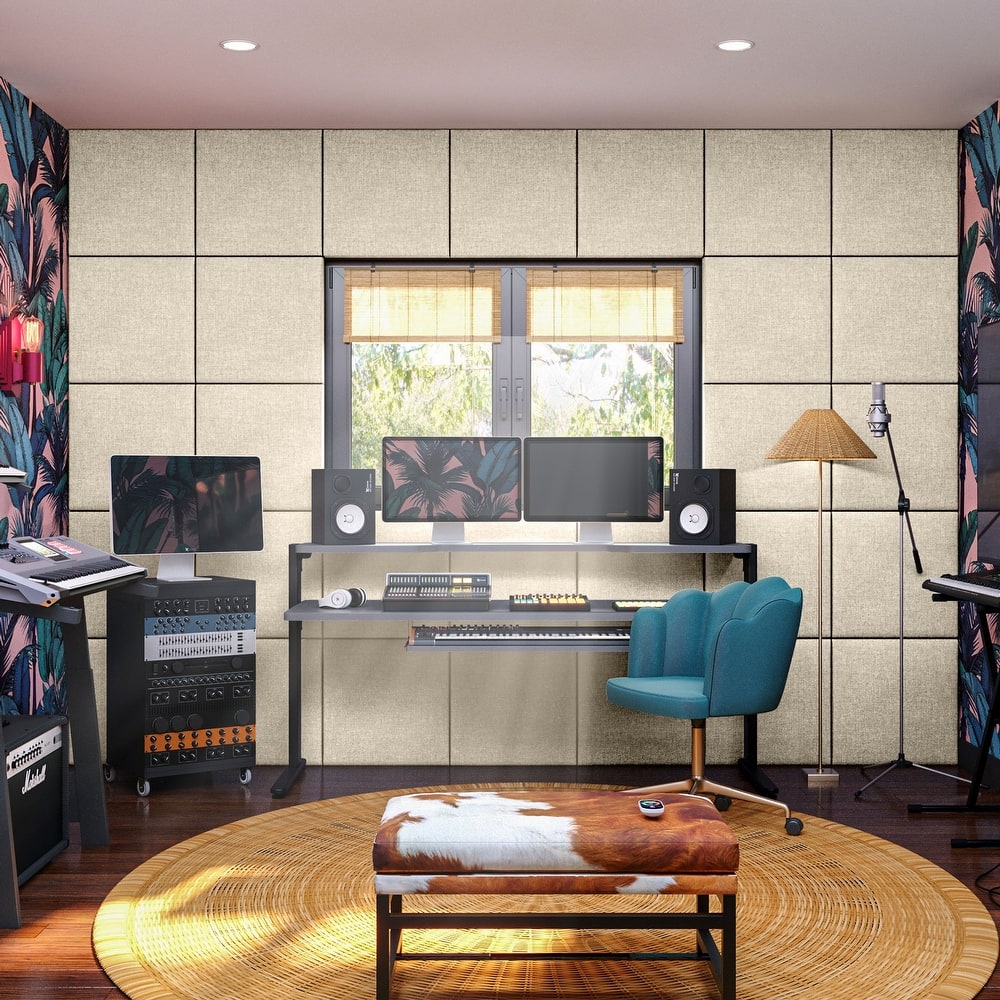 Jaxx Panelist Modern Padded Headboard- Wall Mounted Panel (22.5" x 22.5") - Microvelvet