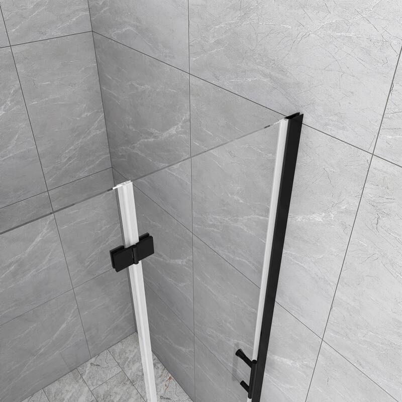 30/32/34/36 Bi-fold Semi-Frameless Shower Door with Clear Tempered Glass