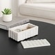 preview thumbnail 13 of 23, Decorative Rectangular Marble Ridged Box with Removeable Lid 7" x 4" x 3" - White