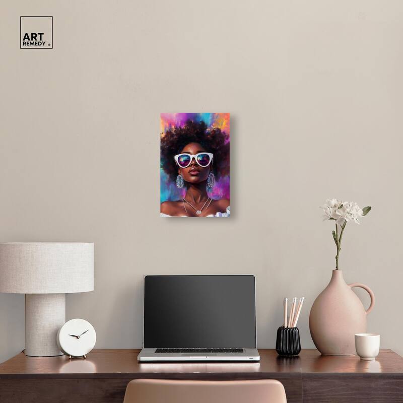 Bold Colorful Curls Canvas by Art Remedy, Gallery Wrapped