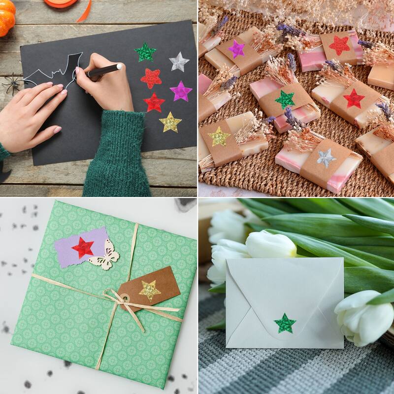 500pcs Star Stickers 1 Inch Self-Adhesive Stickers Label for Shop Home - Gold Tone