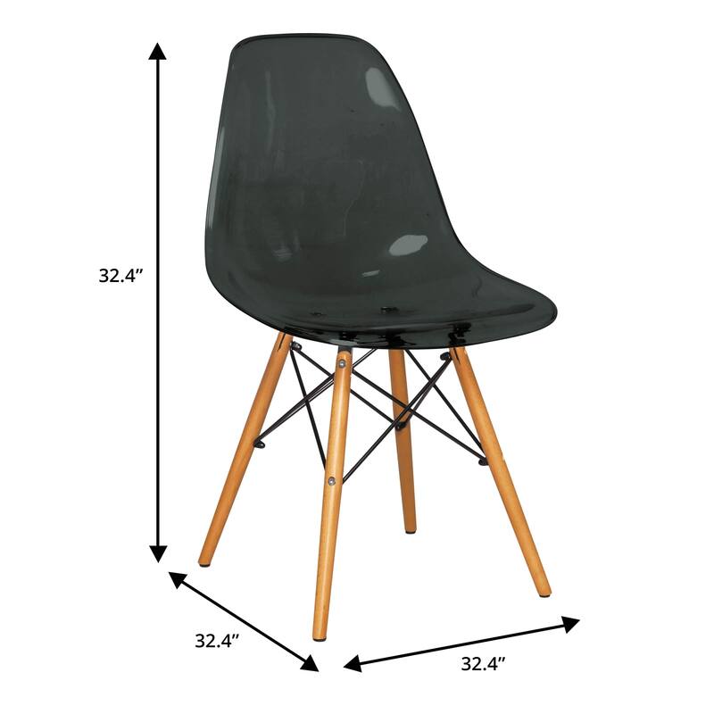 3-Piece Dining Set with 31-Inch Round Solid Wood Table and 2 Dining Chairs with Beech Wood Legs