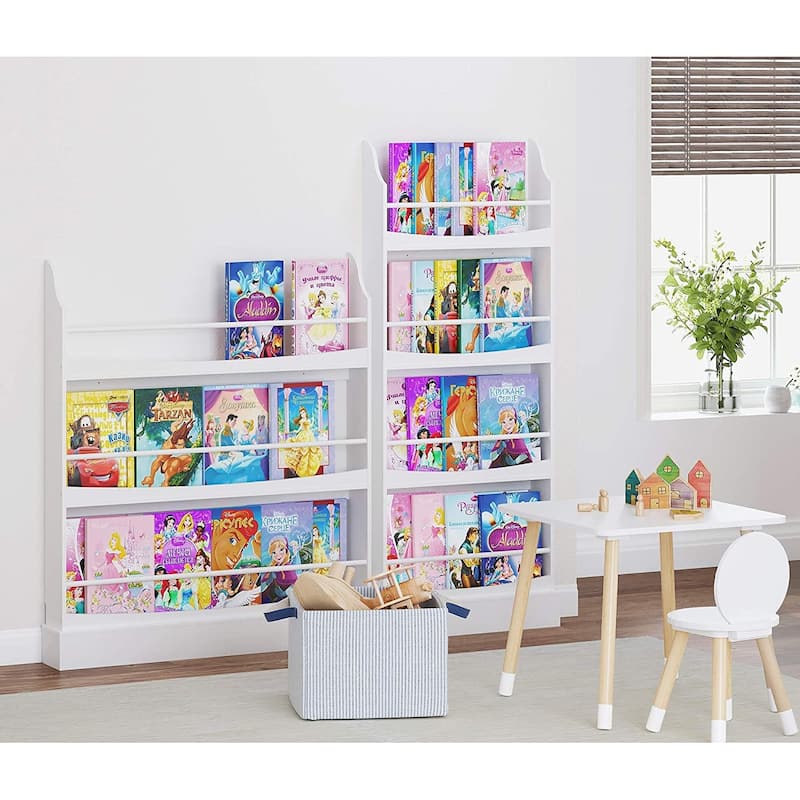UTEX Kids Bookshelf,Children's Bookcases and Storage, Kids Bookcase Rack Wall for Bedroom,Study Living Room,White