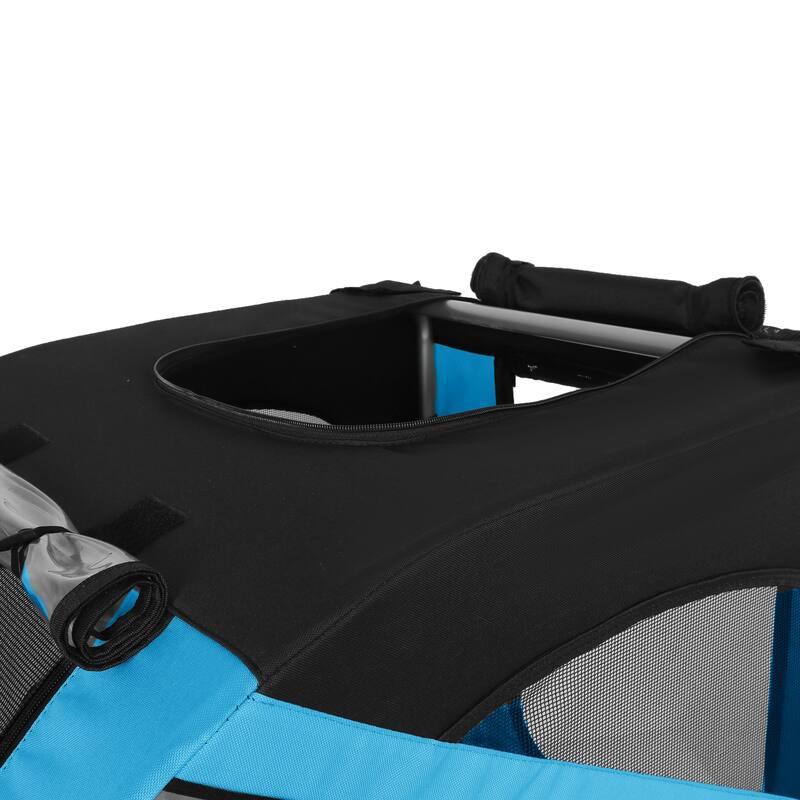 Large Folding Bike Trailer for Dogs, 100LB Capacity All-Terrain Pet Carrier for Cycling, Jogging, Camping & Outdoor Adventures