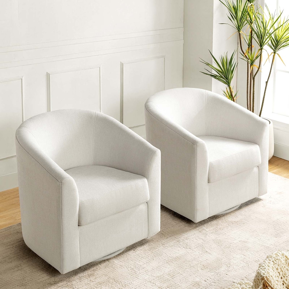 White barrel deals chair