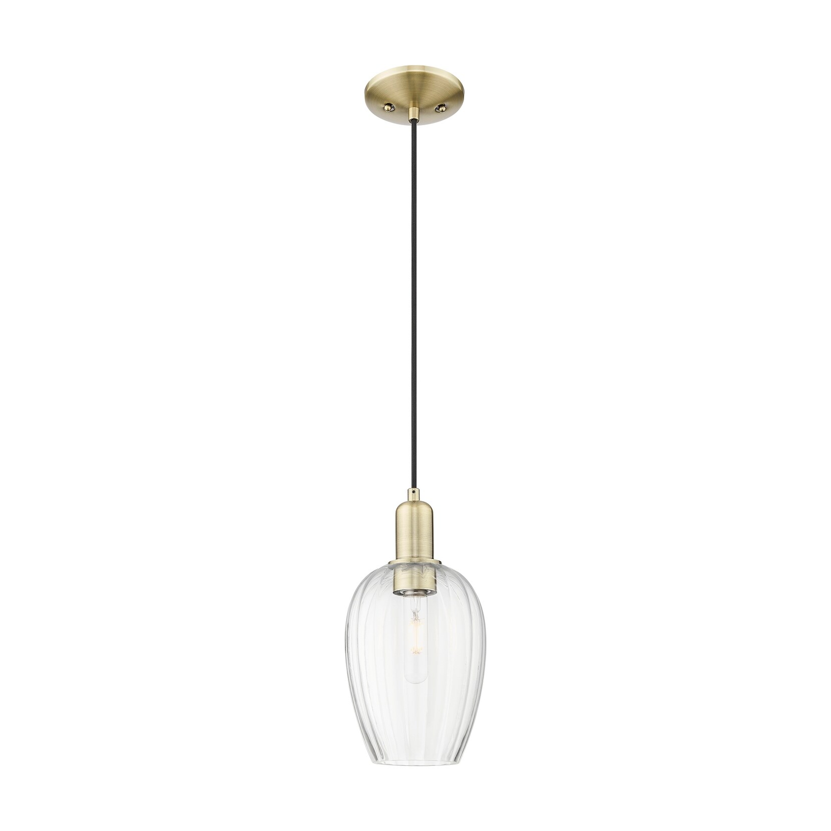 Innovations Lighting Downtown Urban - Preston - 1 Light 6" Flute Shade Cord Hung Mini Pendant