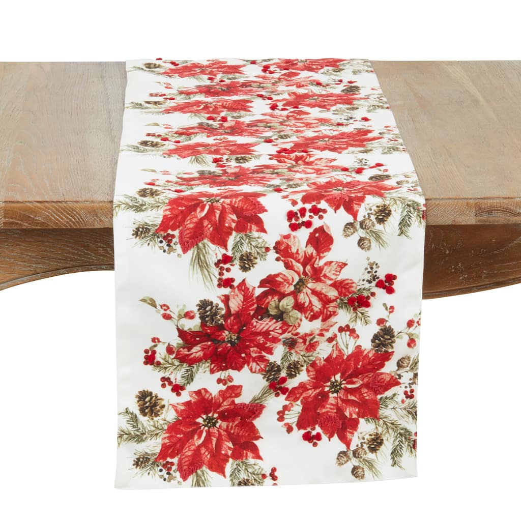 Poinsettia Table Runner - 16"x72"
