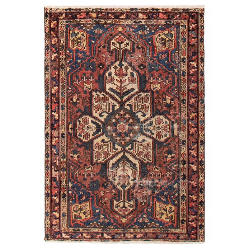 ECARPETGALLERY Hand-knotted Kayseri Vintage Red Wool Rug - 4'2 x 6'3 - Red - 4'2 x 6'3
