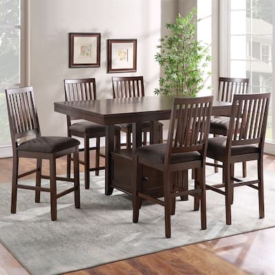 Steve Silver Yardley 7-Piece Counter Height Storage Dining Set