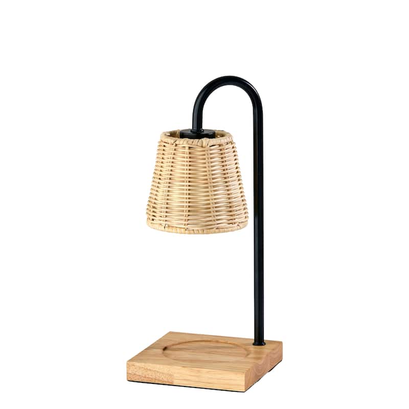 Ridgley Candlewarmer Lamp with Timer - Dimmable Wax Melt Heater, 3 Lighting Modes & Auto Shutoff - Black