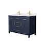 Option Dark Blue, Gold Trim, Carrara Cultured Marble Top