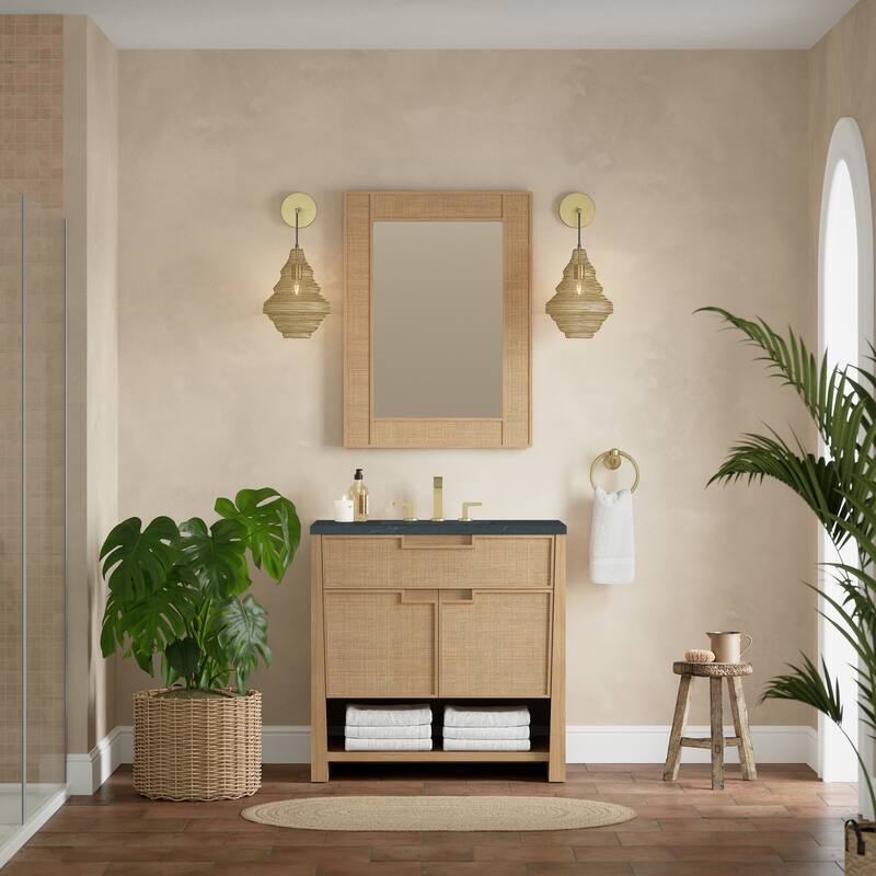 Solene 36" Single Vanity, Seaside Oak - 36