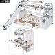 preview thumbnail 4 of 15, Twin Over Twin Bunk Bed With Storage Staircase,Drawers,Desk