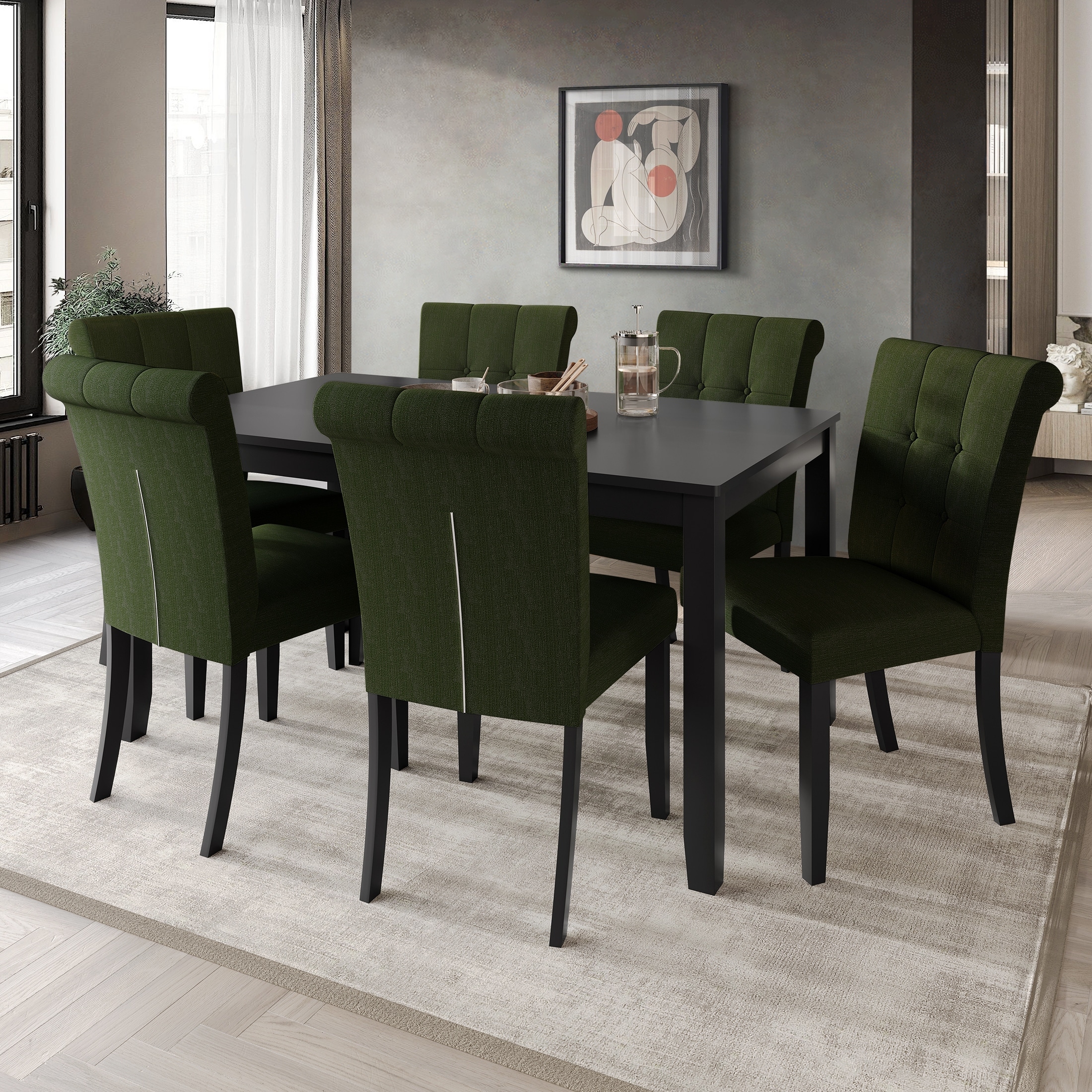 CraftPorch Elegance 7-Piece Dining Set