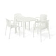 preview thumbnail 8 of 8, Brene 31" Square Contract Grade Outdoor Dining Table Set with 4 Chairs Cream