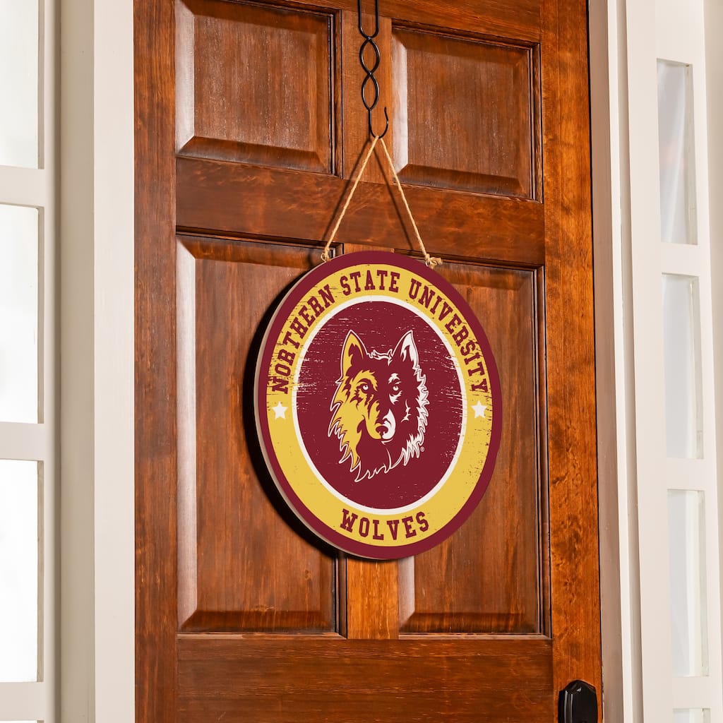 Northern State University Wooden Door Decor Wall Sign - Multi-Color