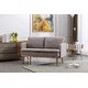 preview thumbnail 22 of 48, Polyester Upholstered Living Room loveseats sofa With Golden Legs