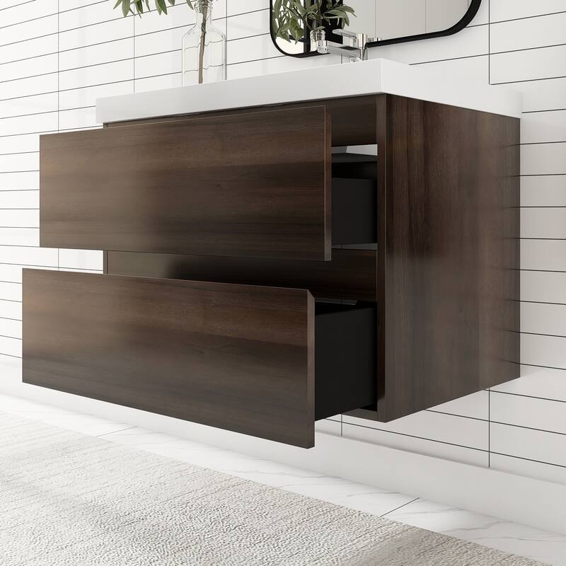 Floating Bathroom Vanity with Resin Top