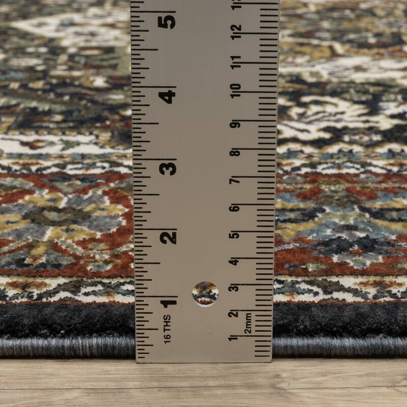 Style Haven Victoria Center Medallion Red/ Multi Area Rug