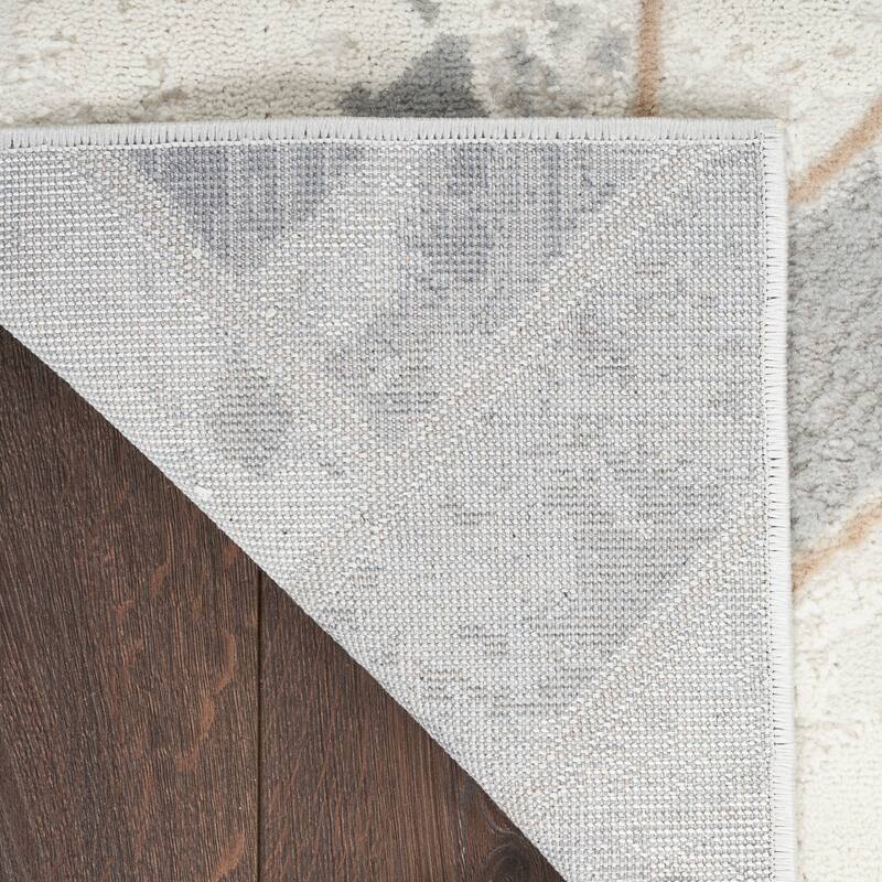 Nourison Elation Contemporary Abstract Marble Glam Area Rug