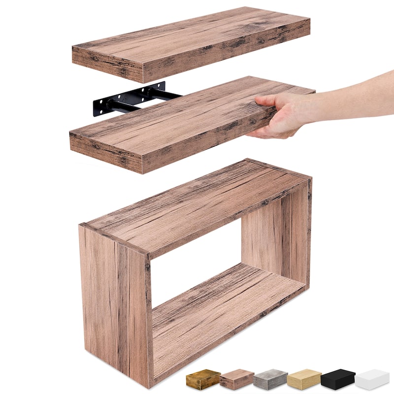 Sorbus Floating Shelves for Wall Set of 3 - 16"L X 5.5"W X 7.75H