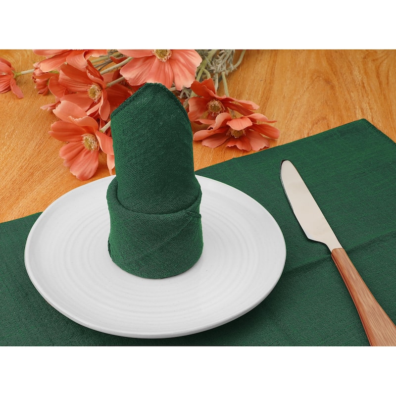Gauze Cloth Napkins 12 Pack Soft Cotton Wedding Decor Dinner Napkins - 17x17 Inch