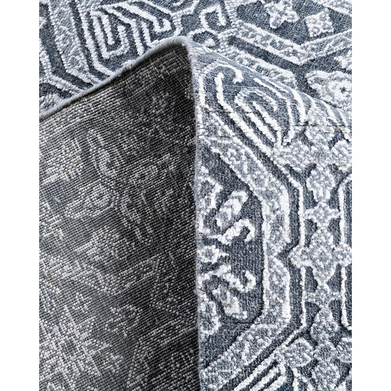 Ikat One-of-a-Kind Hand-Knotted Area Rug, Blue - 9' 1" x 12' 3"