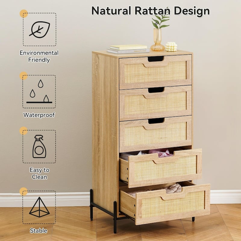 5 Drawers Dresser for Bedroom