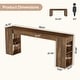 preview thumbnail 8 of 8, Farmhouse Console Table with Storage, 86.6 Inch Extra Long Entryway Table