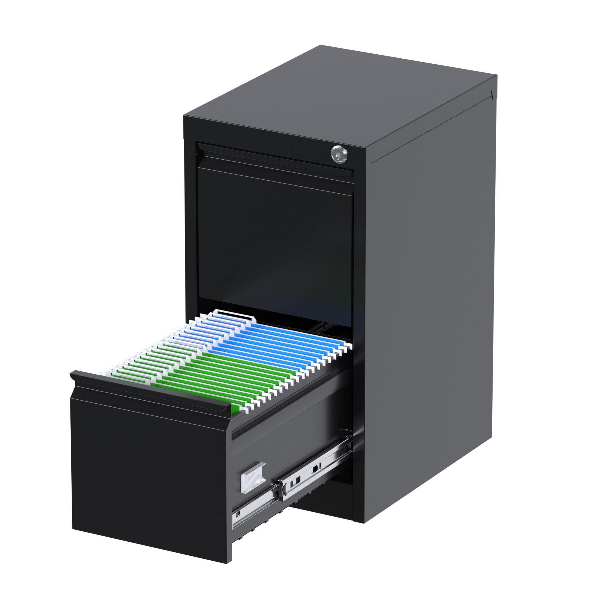 2 Drawer File Cabinet, Metal Vertical File Storage Cabinet with Lock