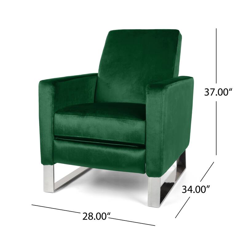 Contemporary Modern Recliner, Tufted Push-back Recliner