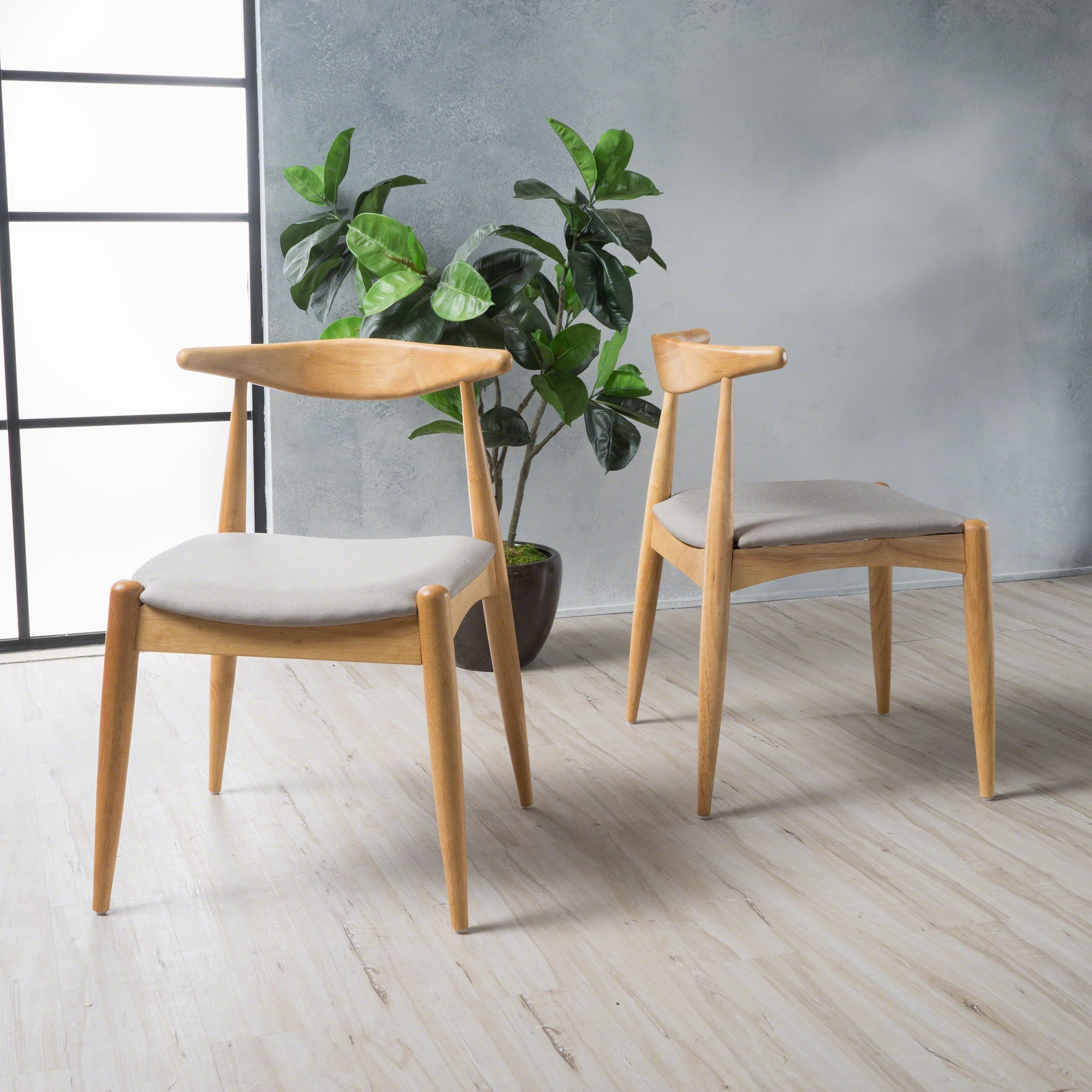 Christopher Knight Home Francie Mid-Century Modern Dining Chairs (Set of 2) - 20.50" W x 20.25" L x 29.75" H
