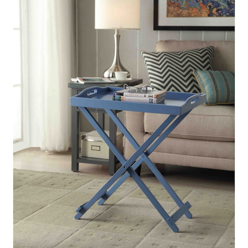 Convenience Concepts Designs2Go Folding Tray Table - Blue