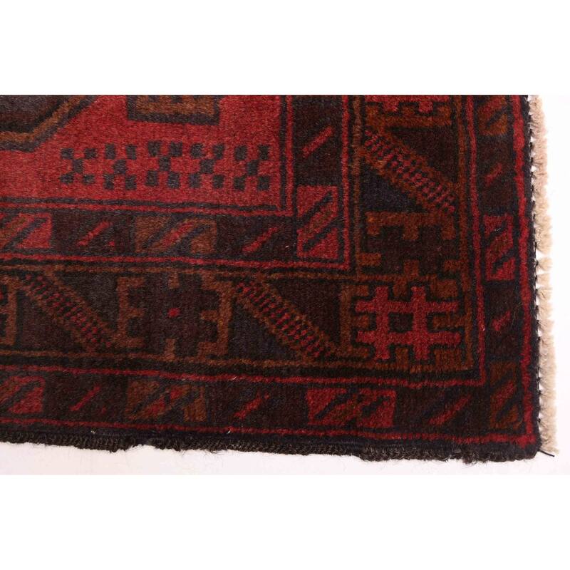 ECARPETGALLERY Hand-knotted Teimani Red Wool Rug - 3'7 x 6'0