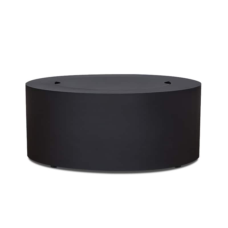 Aegean 36" Round LP Fire Table Black w/NG Conversion kit by Real Flame