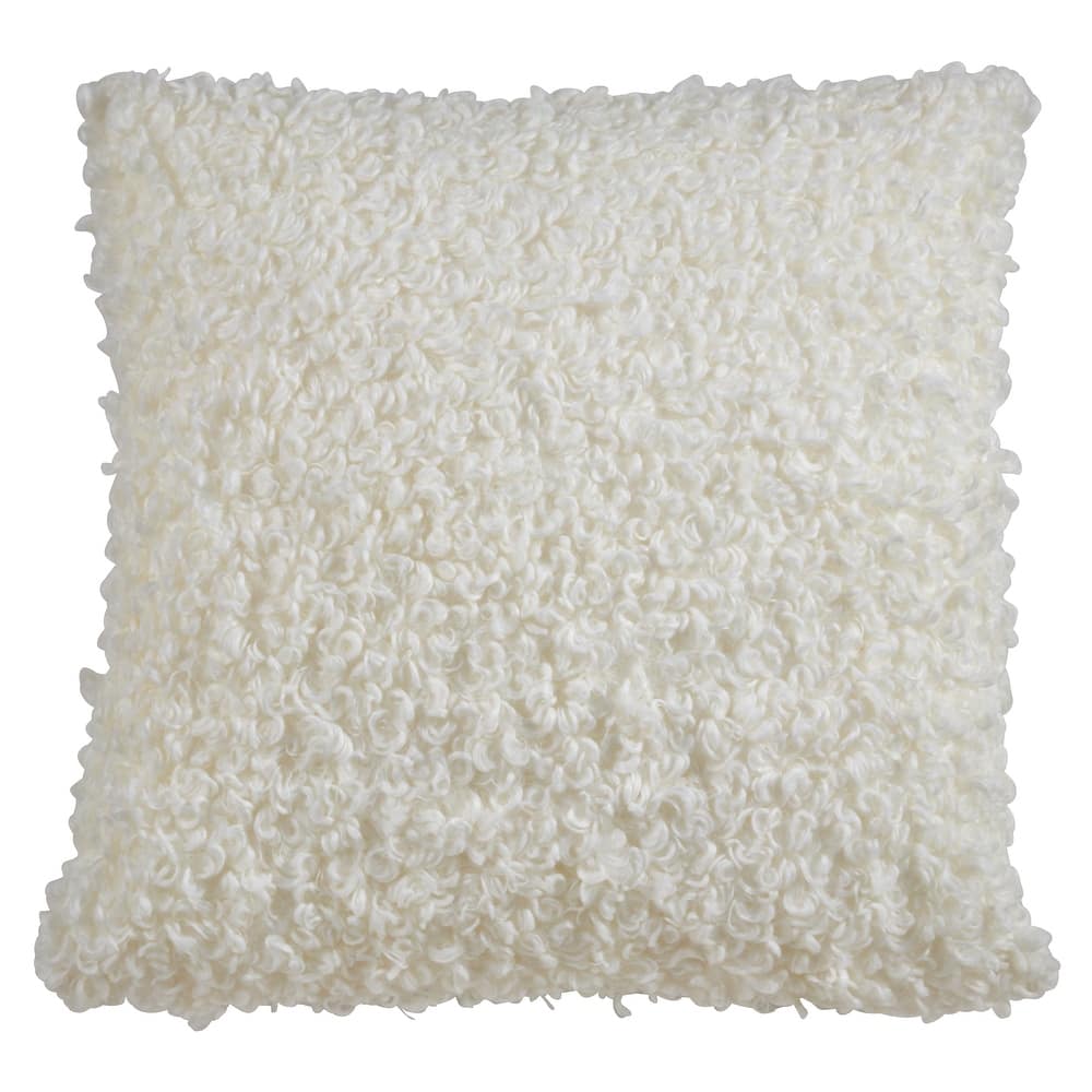 Faux Lamb Fur Throw Pillow