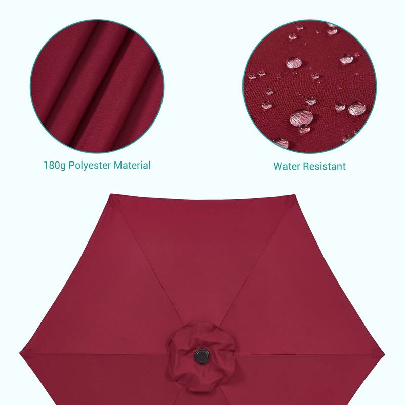 Bonosuki 7.5-foot Waterproof Sunshade Canopy Patio Umbrella