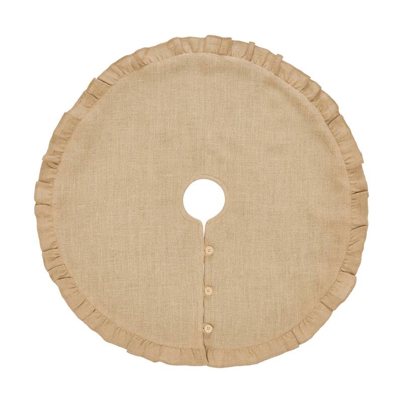 Greetings Jute Burlap Tan Tree Skirt 36 - 36 in