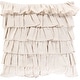 preview thumbnail 1 of 4, Ryder Ruched Ruffle 20-inch Throw Pillow Cover Only - Ivory