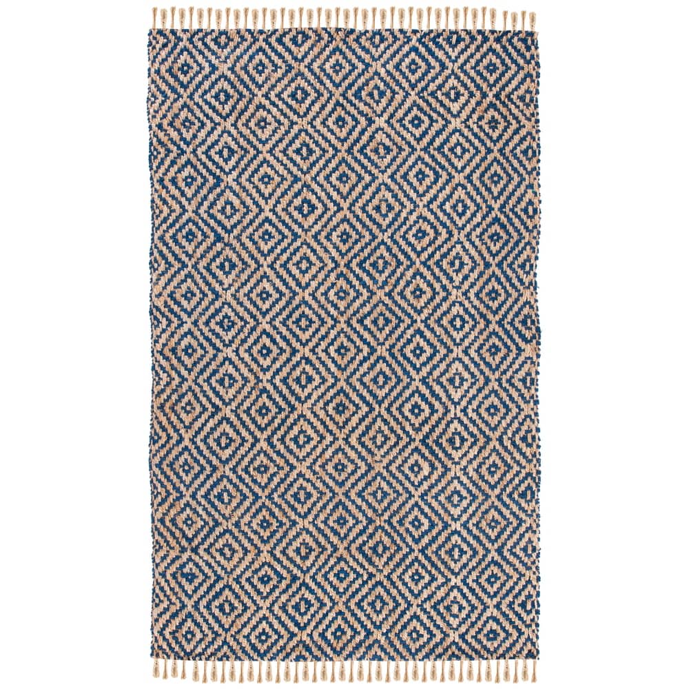 SAFAVIEH Handmade Natural Fiber Jaeda Diamond Jute Tassel Rug