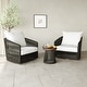preview thumbnail 22 of 47, 3-piece Cushioned Swivel Patio Wicker Furniture Set Outdoor Rattan Bistro Set