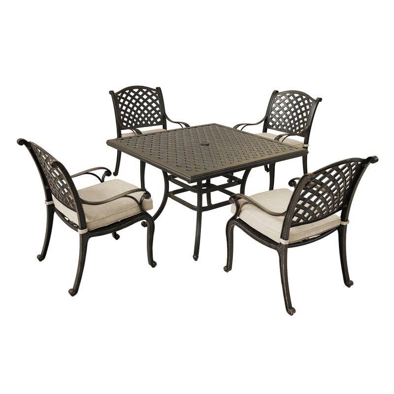 South Ponto 5-piece Aluminum Square Dining Set by Havenside Home
