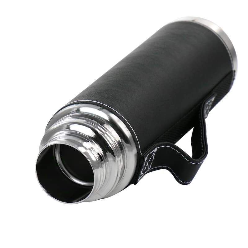Mr. Coffee 23oz Stainless Steel Thermal Travel Bottle in Leatherette