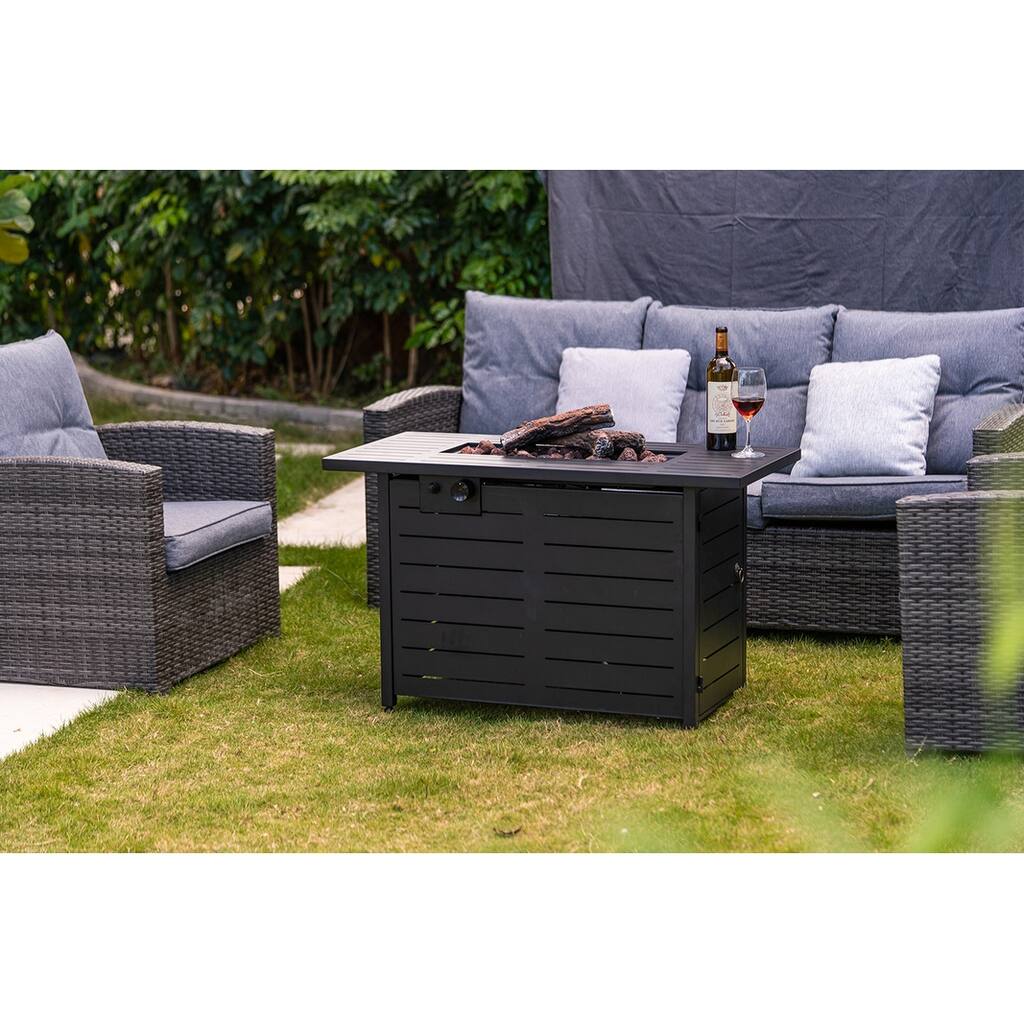 42'' W x 25'' H Propane Outdoor Fire Pit Table