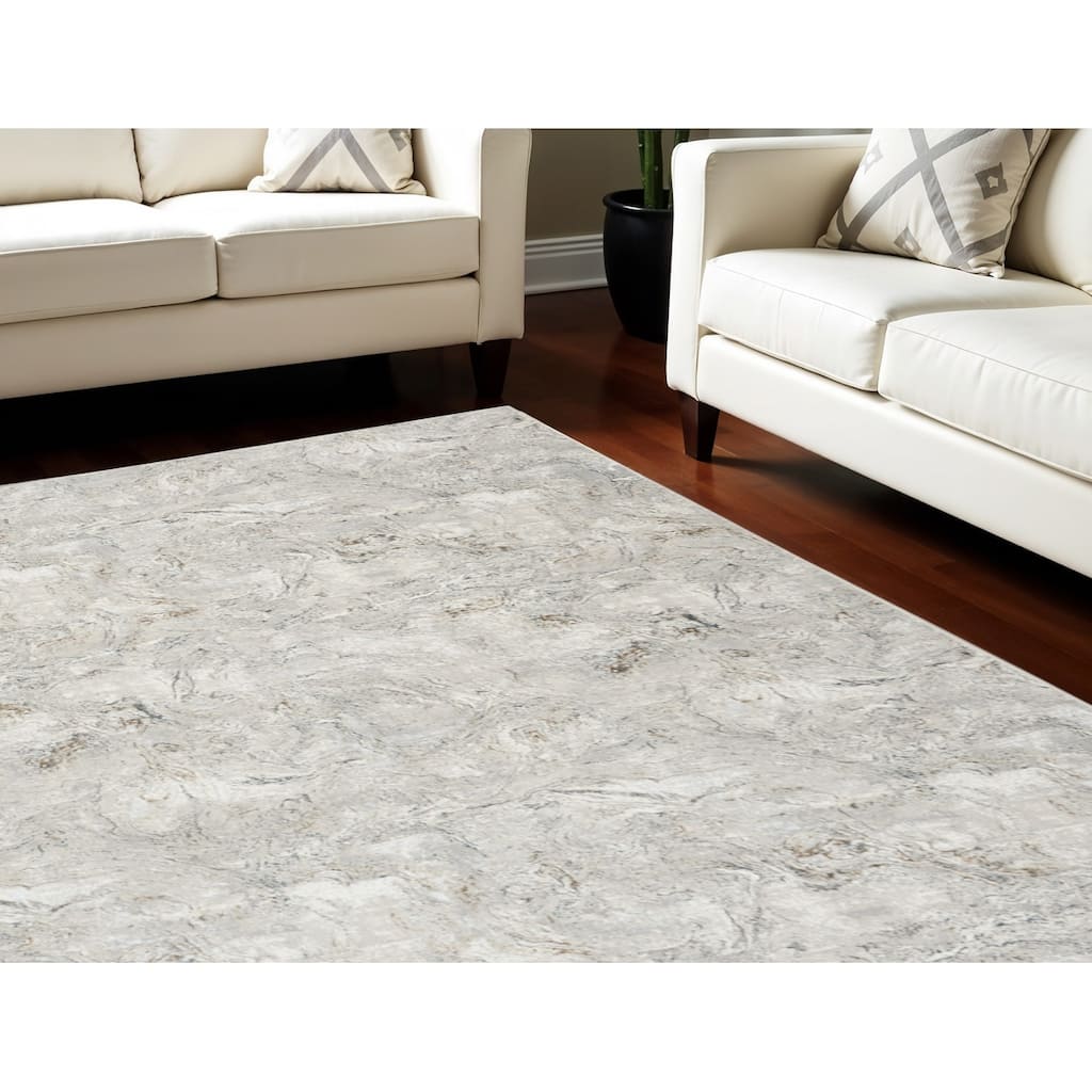 Power Loomed Abstract Modern Non Skid Stain Resistant Area Rug