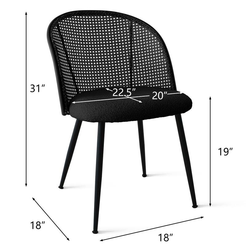 Rattan Dining Chair Side Chair(Set of 4)