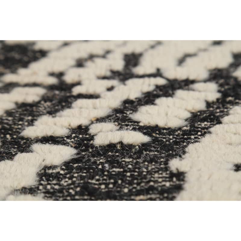 Abstract Moroccan Area Rug Handmade Wool Carpet - 5'0"x 7'11"