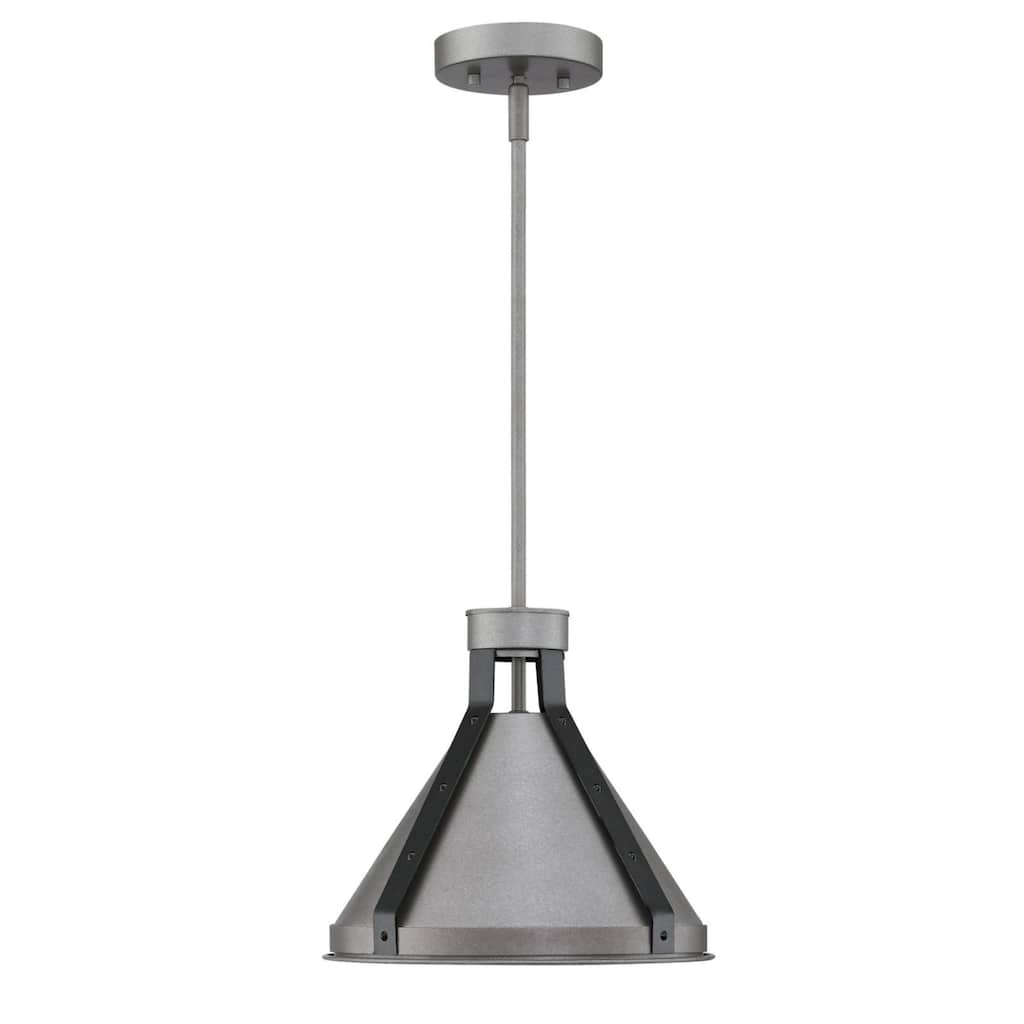Westinghouse Lighting Pennsauken One Light Indoor Pendant, Industrial Steel Finish with Iron Accents - 1-Light