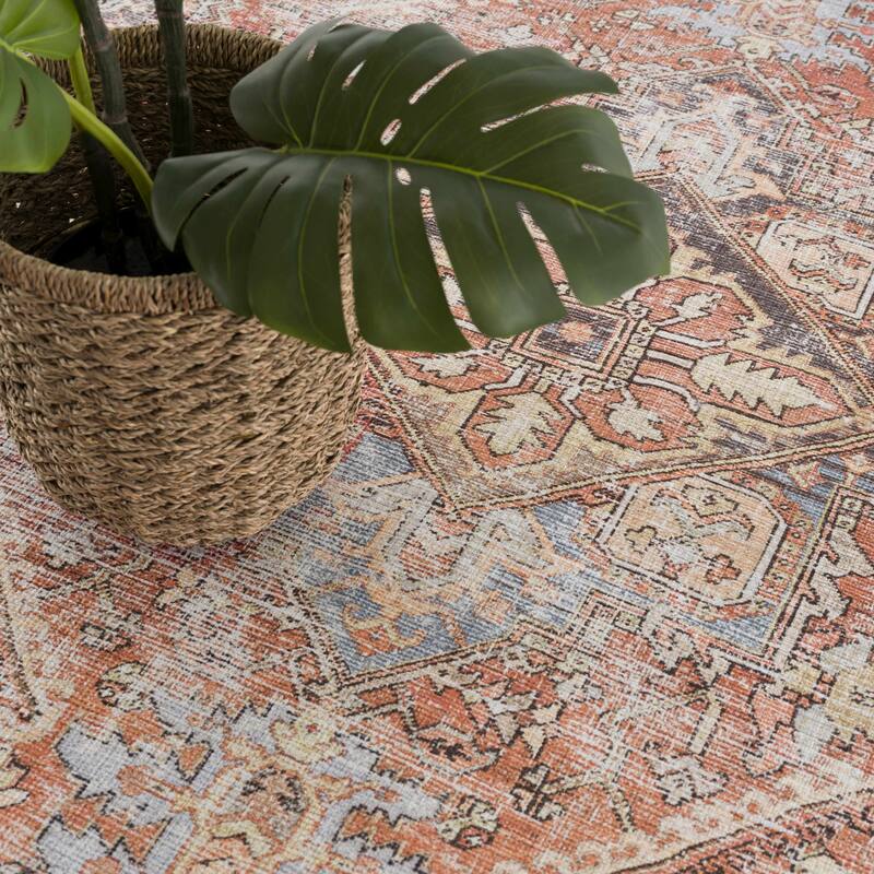 Hauteloom Georgia Machine Washable Persian Oriental Traditional Area Rug