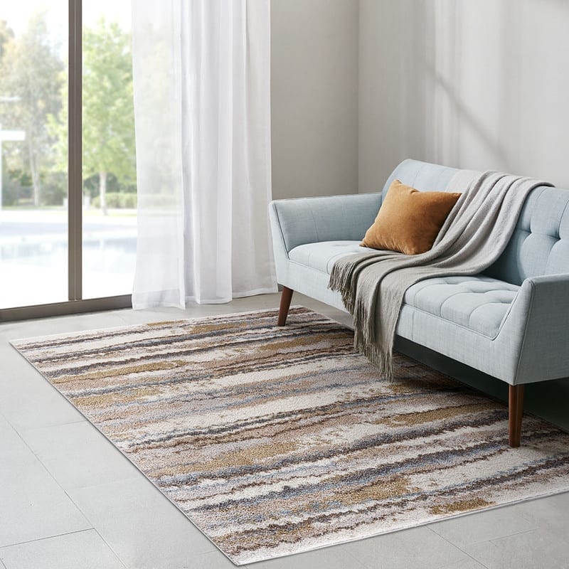 Watercolor Abstract Stripe Woven Area Rug - 5' x 7'